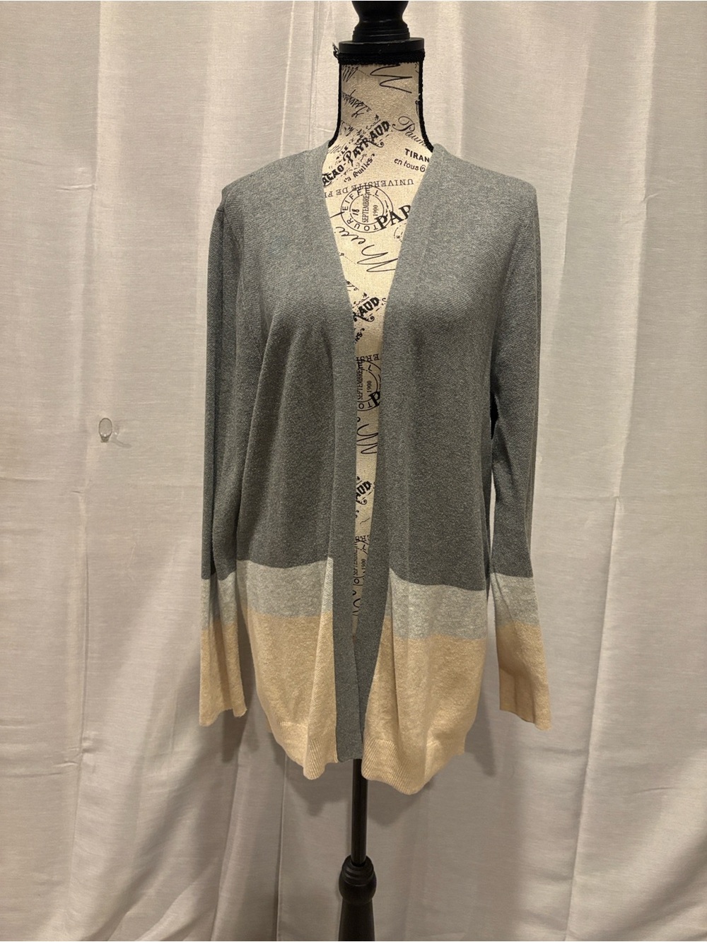Croft & Barrow open lightweight cardigan Sz XL